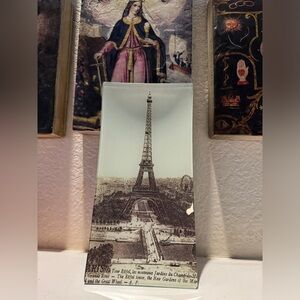 Ben’s Garden Antique‎ Eiffel Tower No. 4 Decoupage Glass Tray